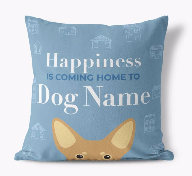 Happiness Is: Personalized {breedFullName} Canvas Pillow